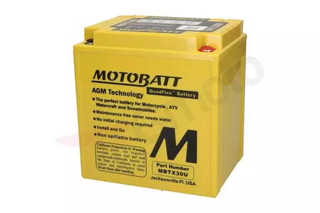 Батерия Motobatt Quadflex MBTX30U YTX30U 12V 25Ah без поддръжка-2