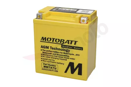 Батерия Motobatt Quadflex MBTX7U YTX7 12V 8Ah без поддръжка-2