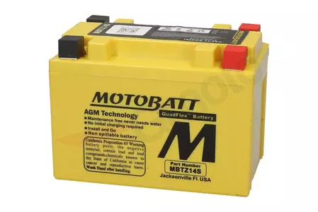 Batteria Motobatt Quadflex MBTZ14S YTZ14S 12 11Ah senza manutenzione-2