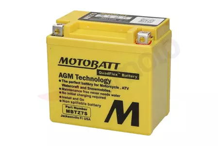 Motobatt Quadflex MBTZ7S YTZ7S 12V 6Ah underhållsfritt batteri-2