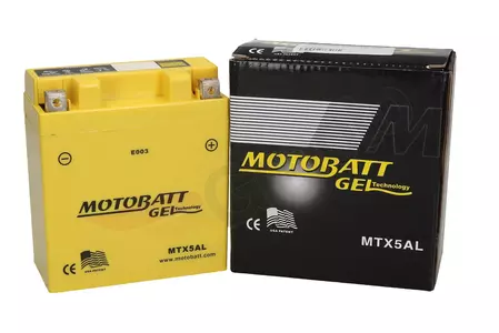 Motobatt MTX5AL YTX5AL 12V 5Ah karbantartásmentes gél akkumulátor-1