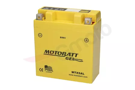 Motobatt MTX5AL YTX5AL 12V 5Ah karbantartásmentes gél akkumulátor-2