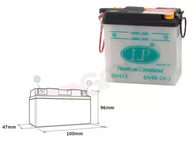 Landport Standard-Batterie 6N4B-2A-3 6V 4Ah - 6N4B2A3/EL L