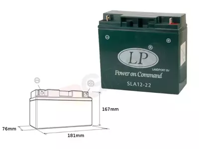 Akumulator bezobsługowy Landport SLA12-22 51913 12V 22Ah - SLA12-22 L