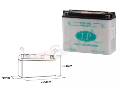 Landport Standard-Batterie YB16AL-A2 12V 16Ah - YB16ALA2 L