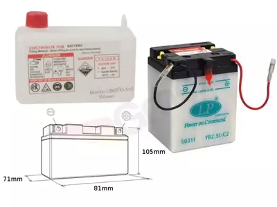 Batteries standard Landport YB2.5L-C2 12V 2.5 Ah - YB2,5LC2/EL L