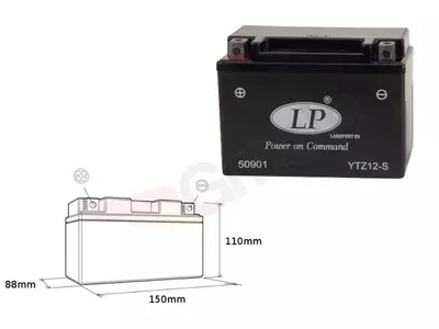 Landport YTZ12-S 12V 11Ah baterie bez údržby - YTZ12S L