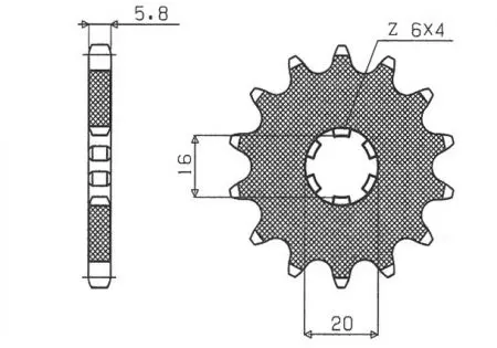 Pignone anteriore Sunstar SUNF104-13 misura 420 (JTF546.13)-2