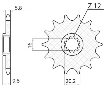 Sunstar voortandwiel SUNF110-14 maat 420 (JTF1906.14)-2