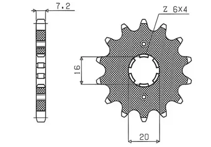 Roda dentada dianteira Sunstar SUNF206-13 tamanho 428 (JTF1263.13) - 206-13