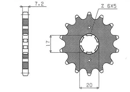 Predné reťazové koleso Sunstar SUNF222-16 veľkosť 428 (JTF1264.16)-2