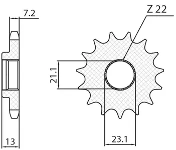 Kettenritzel Sunstar SUNF235-15 Größe 428 (JTF1594.15) vorne  - 235-15