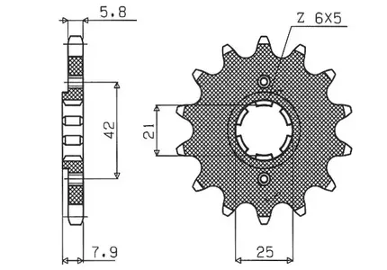 Predné reťazové koleso Sunstar SUNF316-15 veľkosť 520 (JTF575.15) - 316-15