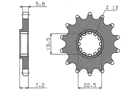 Roda dentada dianteira Sunstar SUNF324-15 tamanho 520 (JTF434.15) - 324-15