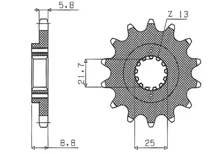 Pignone anteriore Sunstar SUNF333-16 misura 520 (JTF512.16) - 333-16