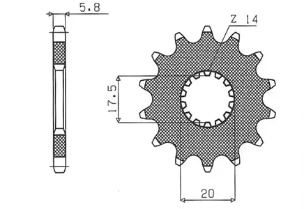 Predné reťazové koleso Sunstar SUNF345-12 veľkosť 520 (JTF564.12) - 345-12