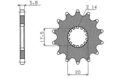Roda dentada dianteira Sunstar SUNF345-12 tamanho 520 (JTF564.12)-2