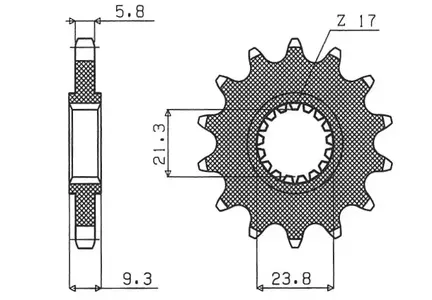 Pignone anteriore Sunstar SUNF347-15 misura 520 (JTF284.15)-1