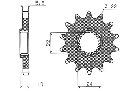 Roda dentada dianteira Sunstar SUNF386-16 tamanho 520 (JTF402.16) - 386-16