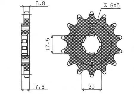 Roda dentada dianteira Sunstar SUNF391-13 tamanho 520 (JTF327.13)-2