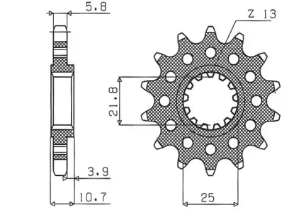 Pignone anteriore Sunstar SUNF394-16 misura 520 (JTF1581.16)