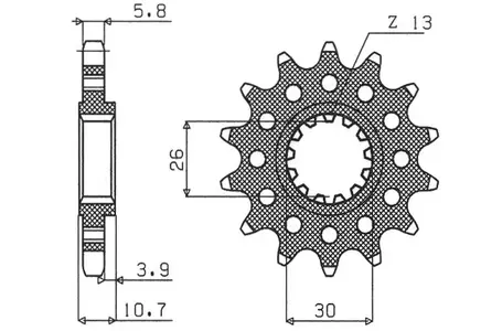 Pignone anteriore Sunstar SUNF395-16 misura 520 (JTF1579.16) - 395-16