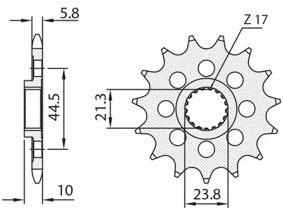 Kettenritzel Sunstar SUNF3A3-13 Größe 520 (JTF1441.13) vorne  - 3A3-13