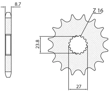 Roda dentada dianteira Sunstar SUNF570-15 tamanho 530 (JTF743.15) - 570-15