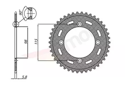 Pignone posteriore Sunstar in acciaio SUNR1-1390-48 misura 420 (JTR894.48) - 1-1390-48