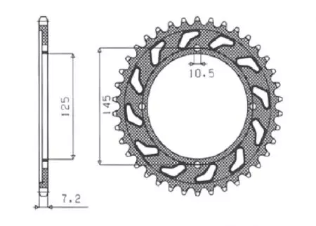 Stahlkettenrad Sunstar hinten SUNR1-2539-59 Größe 428 (JTR1874.59) - 1-2539-59
