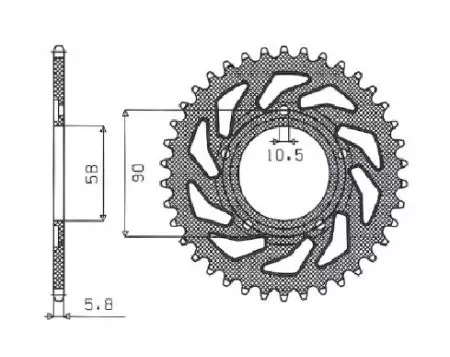 Stahlkettenrad Sunstar hinten SUNR1-3085-35 Größe 520 (JTR604.35)-2