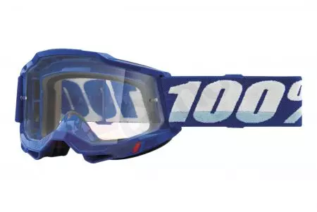 Motorcykelbriller 100% procent model Accuri 2 farve blå transparent glas-1