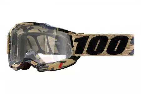 Gogle motocyklowe 100% Procent model Accuri 2 Tarmac camouflage szybka przeźroczysta-1