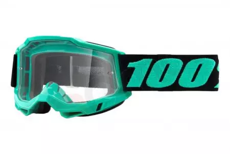 Motocyklové brýle 100% Procento model Accuri 2 Tokyo barva celadon/černé průhledné sklo-1