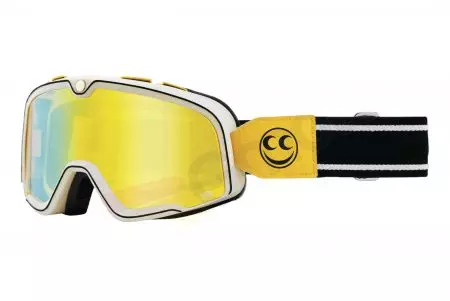 Ochelari de protecție pentru motociclete 100% procentaj model Barstow See See See culoare bej/negru/portocaliu geam galben-1