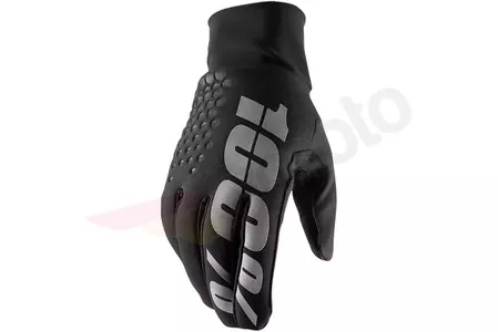 Γάντια μοτοσικλέτας 100% Percent Brisker Hydromatic αδιάβροχο χρώμα μαύρο L-1