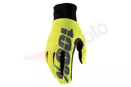 Ръкавици за мотоциклет 100% Procent Hydromatic водоустойчиви флуо жълто L-1