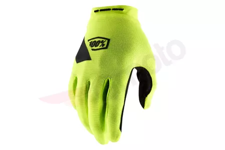 Motorhandschoenen 100% Procent Ridecamp Handschoenen fluo geel/zwart M - 10018-004-11