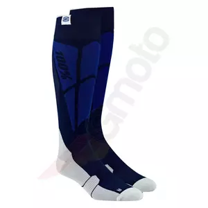 100% Percent Cross Hi Side Performance čarape, plavo/sive S/M - 24008-264-17