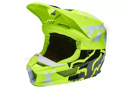 Capacete de motociclismo Fox Junior V1 Skew Amarelo Fluorescente YS - 28358-130-YS