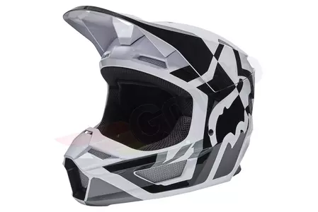 "Fox V1 Lux" motociklininko šalmas juoda/balta L - 28001-018-L