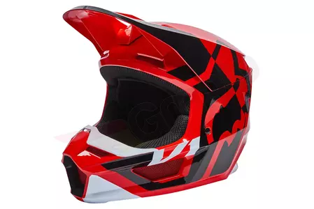 Capacete de motociclista Fox V1 Lux Fluorescent Red S - 28001-110-S