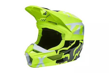 Cască de motocicletă Fox V1 Skew Fluorescent Yellow XL - 27999-130-XL