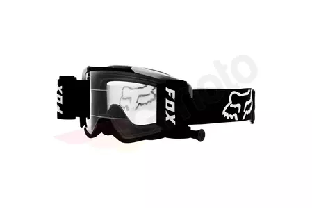 Ochelari de protecție Fox VUE Stray Roll-Off Negru - Sticlă transparentă (1 sticlă și capace incluse) - 25829-001-OS