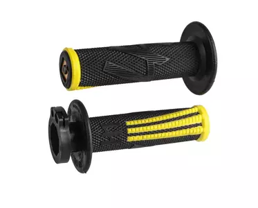 Punhos de guiador Odi Emig Pro V2 Lock-On com adaptadores preto e amarelo - H36EPBY