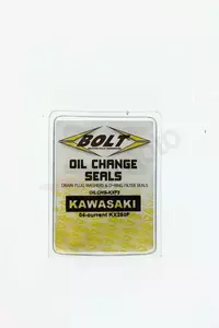 Conjunto de anilhas e o-ring para mudança de óleo Kawasaki KXF 250-3
