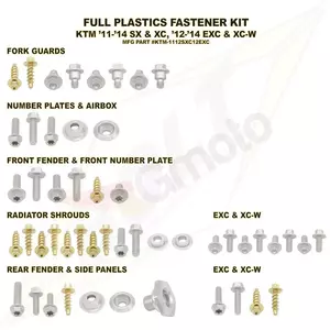 Conjunto completo de parafusos de plástico Bolt-3