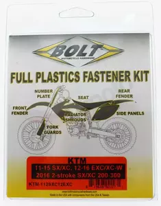 Conjunto completo de parafusos de plástico Bolt (plastiikkapalat)-5