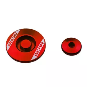 Korek inspekcyjny aluminiowy Scar czerwony komplet - EP201