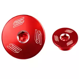 Korek inspekcyjny aluminiowy Scar czerwony komplet - EP400